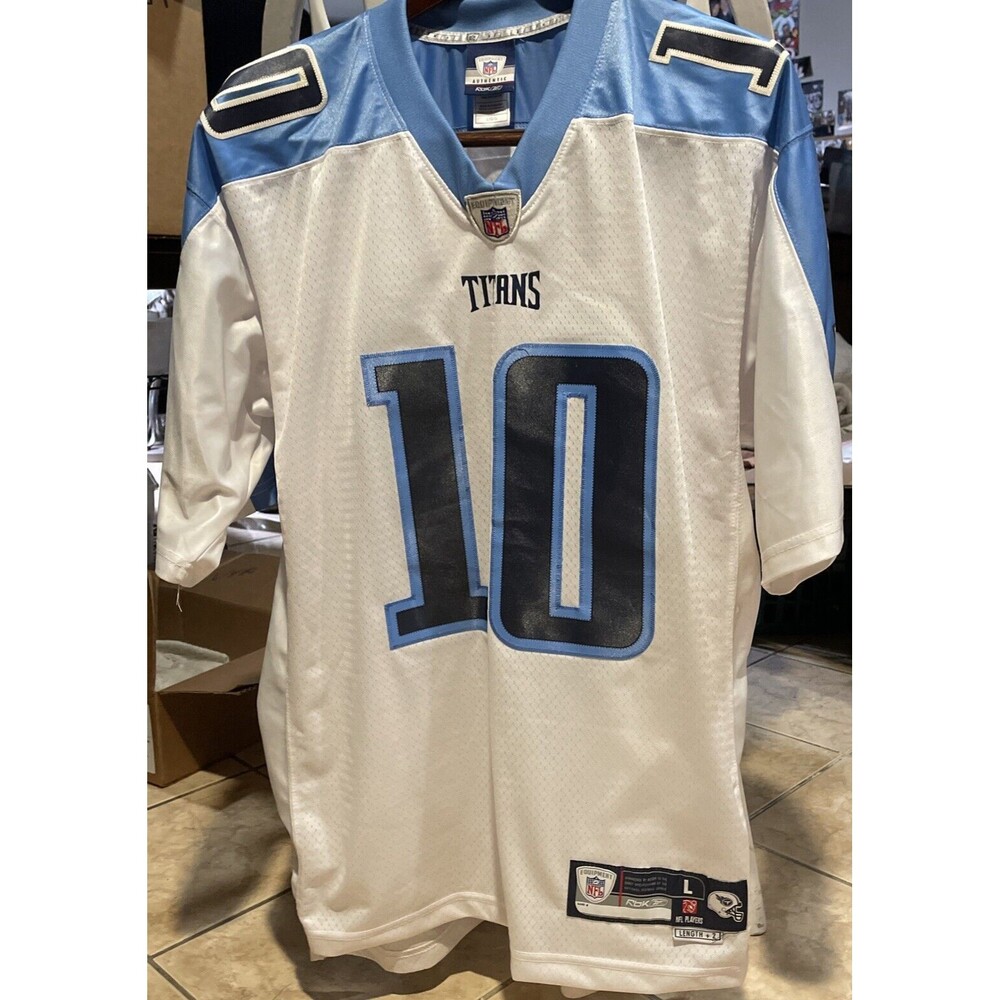 Reebok Authentic NFL Jersey Titans Vince Young  White sz L